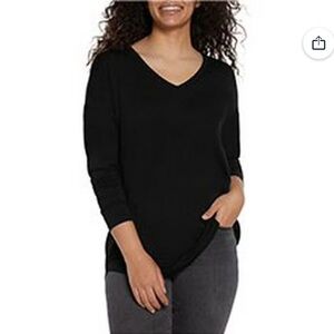 Express Black V-Neck 3/4 Sleeve Top. Size XS